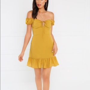 Lola shoetique Mustard dress